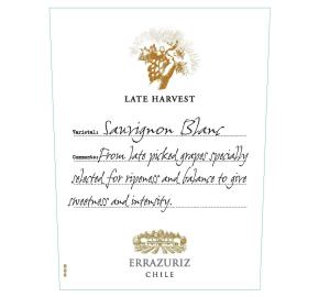Errazuriz - Late Harvest - Sauvignon Blanc label