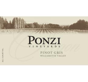 Ponzi Vineyards - Willamette Valley - Pinot Gris label