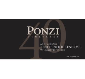 Ponzi Vineyards - Willamette Valley - Pinot Noir Reserve label