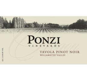 Ponzi Vineyards - Willamette Valley - Tavola Pinot Noir label