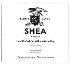 Purple Hands - Pinot Noir - Shea Vineyard label