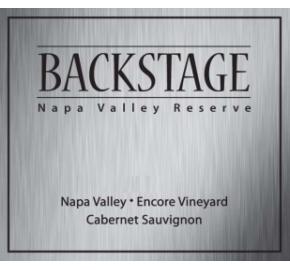 Backstage - Encore Vineyard - Cabernet Sauvignon Reserve label