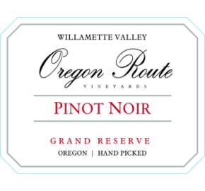 Oregon Route Vineyards - Pinot Noir - Grand Reserve label