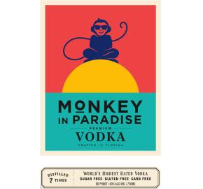 Monkey in Paradise Vodka label