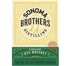 Sonoma Brothers - Straight Rye Whiskey label