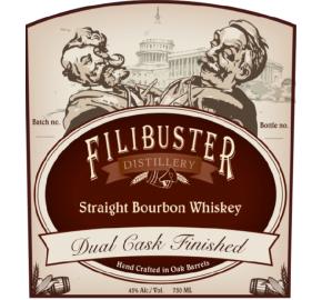 Filibuster - Straight Bourbon Whiskey - Dual Cask Finished label