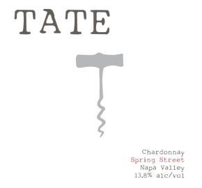 Tate Wine - Spring Street - Chardonnay Napa label