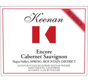 Keenan - Cabernet Sauvignon Reserve - Encore label