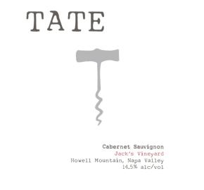 Tate Wine - Cabernet Sauvignon - Jack's Vineyard label