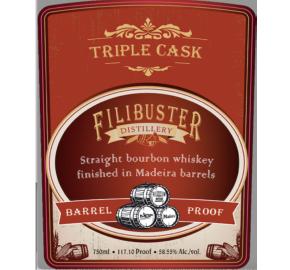 FILIBUSTER - STRAIGHT BOURBON WHISKEY - MADEIRA CASK FINISHED label