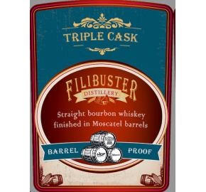 Filibuster - Straight Bourbon Whiskey - Moscatel Cask Finished label