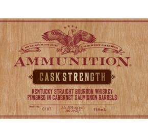 Ammunition - Cask Strength Bourbon label