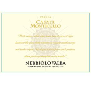 Casata Monticello - Nebbiolo D'Alba label