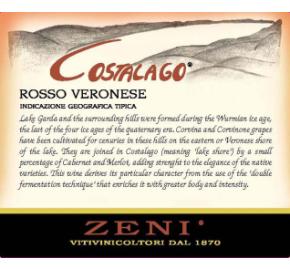 Zeni - Costalago Rosso Veronese label