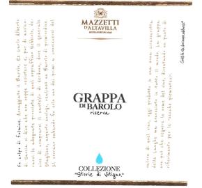 Mazzetti d'Altavilla - Grappa di Barolo label