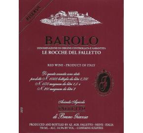 Bruno Giacosa - Barolo Falletto Vigna Le Rocche Riserva label