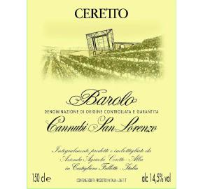 Ceretto - Barolo Cannubi - San Lorenzo label