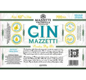 Mazzetti - Gin label
