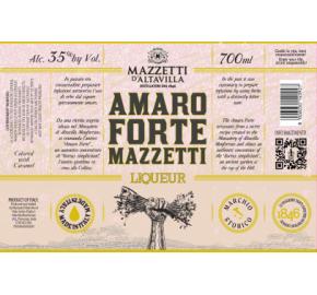 Mazzetti - Amaro Forte label