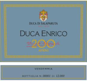 Duca di Salaparuta - Duca Enrico 200th Anniversary label