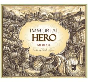 Immortal Hero - Merlot label
