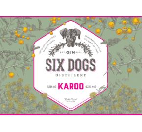 Six Dogs - Karoo Gin label