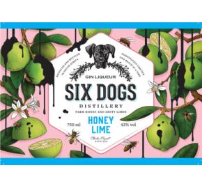 Six Dogs - Honey Lime Gin label