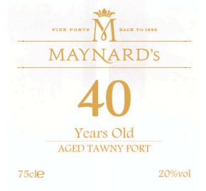 Maynard's - 40 Years Old Aged Tawny Port label