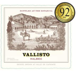 Vallisto - Malbec label