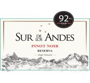 Sur de Los Andes - Pinot Noir Reserva label