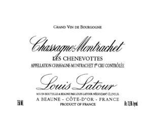 Louis Latour - Chassagne Montrachet 1er Cru Les Chenevottes label