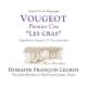 Domaine Francois Legros - 	Vougeot 1er Cru Les Cras label