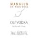 Manguin en Provence - Oli'Vodka label