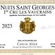 Alain Corcia - Nuits Saint George 1er Cru Vaucrains label