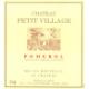 Chateau Petit Village label