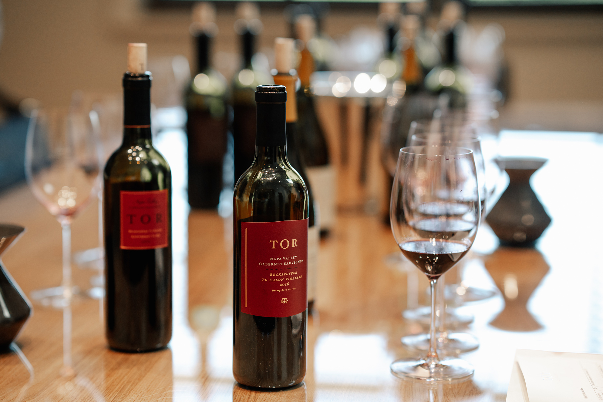 Tor Wine Beauty Shot and Wine Tasting Display